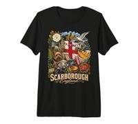 Collage de Voyage à Scarborough, Angleterre, Yorkshire T-Shirt Haut de Gamme