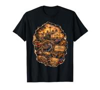 Collage de Voyage Vintage San Antonio Texas River Walk Alamo T-Shirt