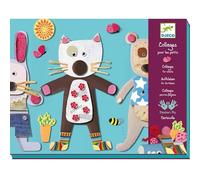 Djeco - Kit de collage Collages des petits - 3 à 6 ans, activité manuelle créative - Vert