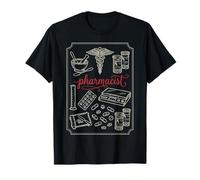 Collage d'esquisse de pharmacien Vintage T-Shirt
