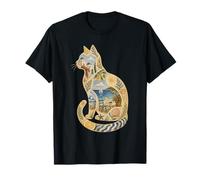 Collage d'été Chat Mignon félin Animal Art méditerranéen T-Shirt