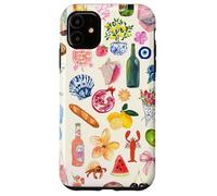 Collage d'été italien mignon littoral citron méditerranéen Coque pour iPhone 11