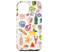 Collage d'été italien mignon littoral citron méditerranéen Coque pour iPhone 12 Pro Max