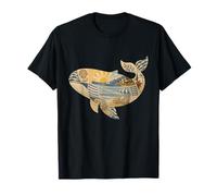 Collage d'été Mignon Baleine Animal Marin Art méditerranéen T-Shirt