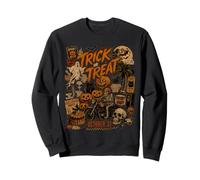 Collage d'halloween Effrayant Squelette de la Citrouille fantôme Sweatshirt