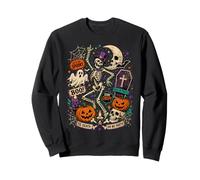Collage d'halloween Effrayant Squelette de la Citrouille fantôme Sweatshirt
