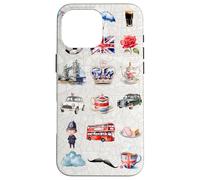 Collage d'icônes Britanniques - Fantastique Londres Coque pour iPhone 16 Pro Max