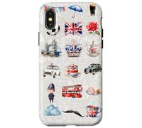 Collage d'icônes Britanniques - Fantastique Londres Coque pour iPhone X/XS