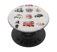 Collage d'icônes Britanniques - Fantastique Londres PopSockets PopGrip Adhésif