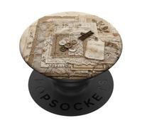 Collage en Dentelle Vintage - Art Rustique éphémère PopSockets PopGrip Adhésif