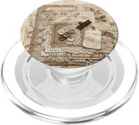 Collage en Dentelle Vintage - Art Rustique éphémère PopSockets PopGrip pour MagSafe