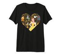 Collage en forme de cœur Disney Princess Belle T-shirt haut de gamme