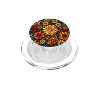 Collage esthétique de Fleurs Sauvages en vitrail pour Fille PopSockets PopGrip pour MagSafe