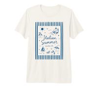 Collage esthétique de gribouillage d'été Italien T-Shirt Haut de Gamme