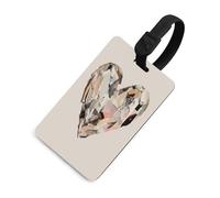 Collage Heart Magazine Cutouts Étiquette de bagage Sac de voyage Valise Bagages Nom Tags