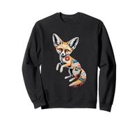 Collage Journal Art Fennec Renard Sweatshirt