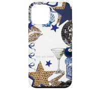 Collage Martini d'olive d'été Preppy Cheetah White Blue Star Coque pour iPhone 12 mini