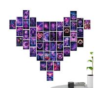 Collage mural coucher de soleil - Ensemble de cartes postales romantiques, kit photo esthétique, cartes en papier de rêve avec adhésif, décoration de chambre artistique, décoration de chambre tendance