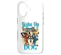 Collage Pop Art Graphic Wake Up Dog Lover Coque pour iPhone 17