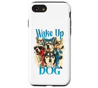 Collage Pop Art Graphic Wake Up Dog Lover Coque pour iPhone SE (2020) / 7/8