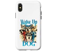 Collage Pop Art Graphic Wake Up Dog Lover Coque pour iPhone X/XS