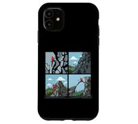 Collage rétro d'escalade pour alpinistes Hommes Femmes Coque pour iPhone 11
