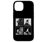 Collage rétro d'escalade pour alpinistes Hommes Femmes Coque pour iPhone 14