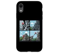 Collage rétro d'escalade pour alpinistes Hommes Femmes Coque pour iPhone XR