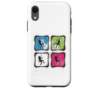 Collage rétro d'escalade pour alpinistes Hommes Femmes Coque pour iPhone XR
