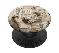 Collage Vintage en Laine de Mouton Rustique Ferme éphémère Art PopSockets PopGrip Adhésif