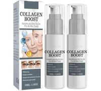 Collagen Boost Sérum anti-âge Collagène Boost Sérum anti-rides,à la Vitamine C,Serum anti-rides Booster de collagène,Serum anti Tache,pour le visage avec de l'acide hyaluronique (30ml, 2)
