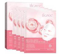 Collagen Deep Hydration Mask 4 Pièces, avec Ácido Hialurónico y Vitamina E y Niacinamida, Bio Collagen Real Deep Mask, Deep Collagen Anti Wrinkle Lifting Mask, pour Hydrater, Antirides