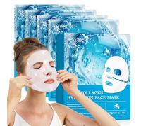 Collagen Deep Hydration Mask, Masque Collagene Visage Korean, Masque de nuit au Collagène pour les Rides et Ridules, Réduction des Pores, Amélioration de L'élasticité (4PCS)