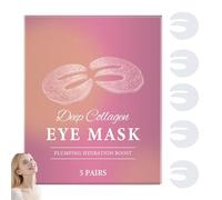 Collagen Eye Mask, 2026 Peptide-Powered Deep Collagen Eye Mask, Bio Collagen Masque Profond Réel, Patch Anti Cernes, Masque Hydratant Pour Les Yeux, Nourrit Et Lisse Le Contour Des Yeux, 5 Pairs (1PC)