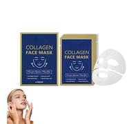 Collagen Face Mask,Gentle Care & Deep Hydration,4 Patches per Set, Collagen Masque Profond,Masque Hydrogel pour Visage, Minimisation des Pores,Amélioration de l'Élasticité, Skincare Coréenne (1 set)