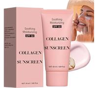 Collagen Glow Sunscreen,Collagen Sunscreens,SPF50 Moisturizing Face Sunscreen,Suitable for All Skin Types,Fast-Absorbing,Non-Greasy (1 Pcs)