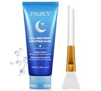 Collagen Night Wrapping Mask, 100ml Masque Collagene Visage Masque Hydratant Visage pour Raffermissant, Antirides, Anti-âge, Liftant, Réduisant les Pores