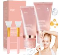 Collagen Night Wrapping Mask, 2 Pièces 75 ML Collagen Overnight Wrapping Peel Off Facial Mask, Masque Collagene Visage Korean, Masque de Nuit au Collagène, Hydrate en Profondeur
