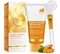 Collagen Night Wrapping Mask, 75 ml, curcuma + rétinol + vitamine masque, collagène coréen Overnight Wrapping Peel Off Masques pour peau brillante, élasticité et hydratation