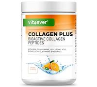 Collagen Plus - 500 g de poudre avec MSM, glucosamine H cide hyaluronique, extrait d’encens - 100% peptides de collagène hydrolysé bioactif - collagène type 1 & 3 - goût orange