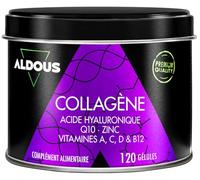 Collagène et Acide Hyaluronique - 120 Gélules - Peptide de Collagène - Collagène Hydrolysé + Acide Hyaluronique + Coenzyme Q10 + Vitamines A, C, D, B12 + Zinc - Peau, Os, Articulations - Anti-âge