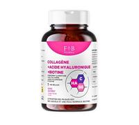 Collagène, Acide Hyaluronique avec Biotine - Complément Beauté pour Peau, Cheveux et Ongles - Hydratation & Élasticité - 180 Gélules - Qualité Premium, Sans OGM, Fabriqué en Laboratoire Certifié