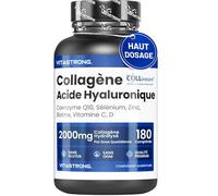 Collagène Acide Hyaluronique, Biotine CoQ10 Zinc, 180 Cpr, Vitastrong