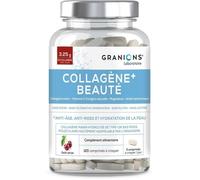 Collagène+ Beauté Granions Collagène Marin Acide Hyaluronique + Vitamine C + Magnésium 120cp Goût Cerise Made In France