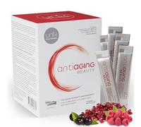 Collagène et Acide Hyaluronique avec Vitamine C en Poudre Peptide de Collagène Hydrolysé - Peptides de Collagène Bovin Verisol pour Peau Cheveux Ongles Collagène Beauté 30 Sticks Saveur Fruits Rouges