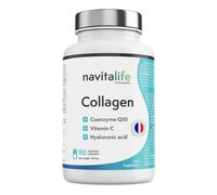 Collagene et Acide Hyaluronique + Coenzyme Q10 + Vitamine C + Zinc | Formule Concentrée, Prise Facile et Haute Biodisponibilité | Articulations Saines, os Solides, Peau Jeune et Hydratée, 90 Gélules