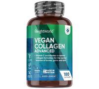 Collagene et Acide Hyaluronique Vegan, 180 Gélules avec Multivitamines et Minéraux, Vitamine C, E, Zinc, MSM, Resvératrol, Lactobacillus Acidophilus, Multi Usages, Collagene Vegan pour 2 Mois