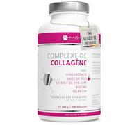 Collagène Gélules 180 Capsules - Collagène Hydrolysé Bovin Types 1,2,3 avec Acide Hyaluronique, Biotine, Zinc, Sélénium, Vitamine C, Goji & Thé Vert, Peau Cheveux Ongles, 90 Jours, Premium