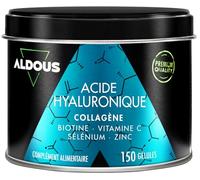 Collagène Hydrolysé et Acide Hyaluronique -150 gélules - Avec vitamine C | Collagene 800mg - Zinc, biotine, selenium - Vitamines pour ongles, cheveux + peau - Hydratation peau - Complement alimentaire