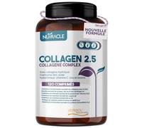 Collagène Hydrolysé Verisol® 2500 mg + Acide Hyaluronique + Coenzyme Q10 - Complément pour la Peau, les Cheveux et les Os avec Biotine, Zinc et Vitamine C - 120 comprimés, Nutracle